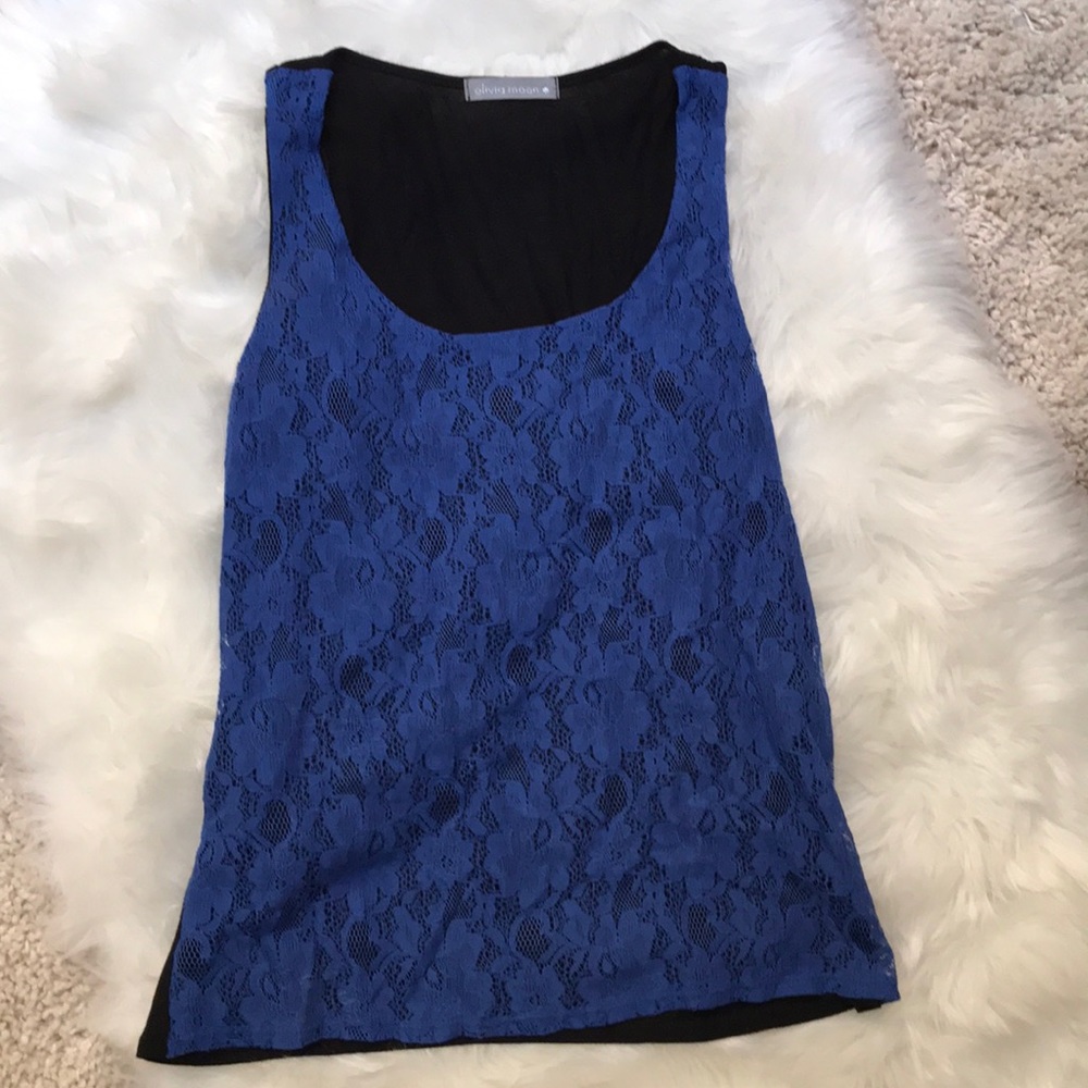 Olivia moon lace tank